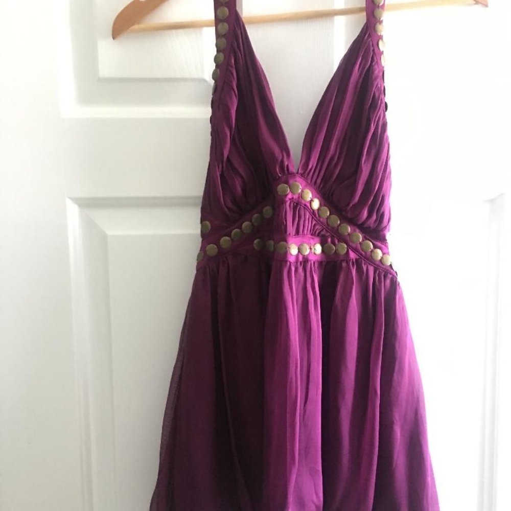 Silk Backless Halter Blouse